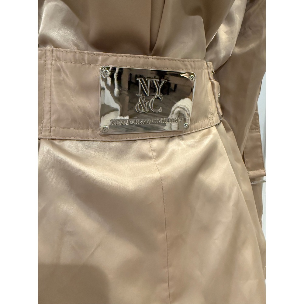 New York & Company Collection Champagne Satin‎ Utility Belted Jacket, 10 NWT - Picture 5 of 9